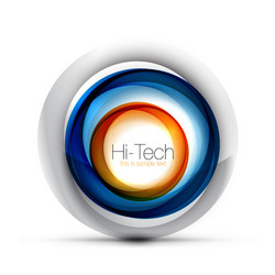 digital techno sphere web banner button or icon vector image