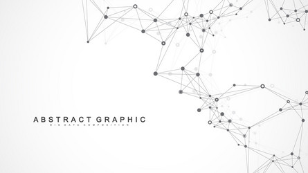 Geometric abstract background with connected line vector