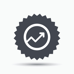 graph icon business analytics chart sign vector image