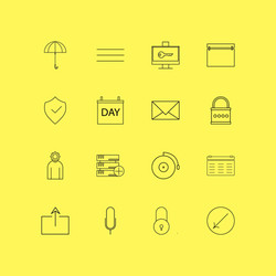 internet of things linear icon set simple outline vector image