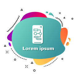 white algorithm icon isolated on background vector image