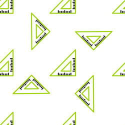 line triangular ruler icon isolated seamless vector image