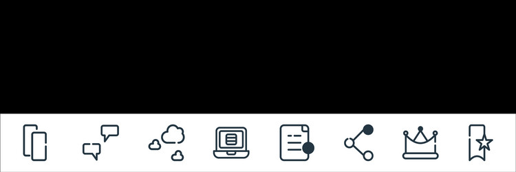 ui master line icons linear set quality vector image