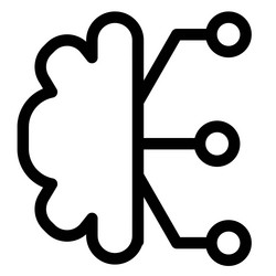 an advanced digital brain network vector image