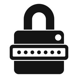 Code padlock icon simple cipher data vector