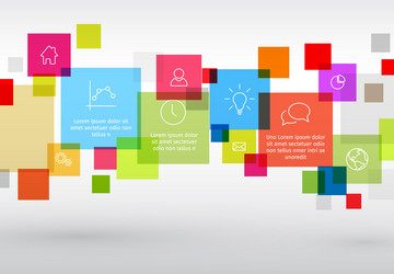 diagram with various descriptive squares vector image