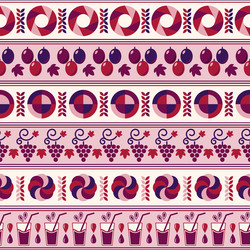 geometric striped pattern with grape juice icons vector image