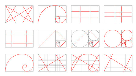 Golden Ratio & Fibonacci Sequence vector image