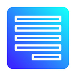 gradient text document icon for ui and ux design vector image
