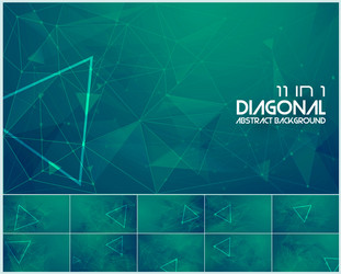 polygonal line and low poly abstract background vector image