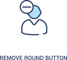 remove round button concept 2 colored icon simple vector image