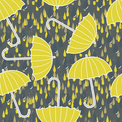 Umbrella and rain wallpaper vector