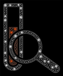 glossy mesh network chemical test with flare spots vector image
