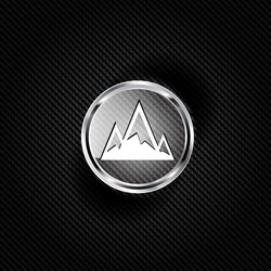 mountains web icon vector