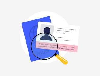 mrz code on a passport for machine-readable vector image