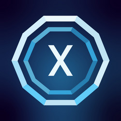 cybersecurity software filled gradient initial vector image