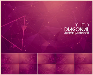 polygonal line and low poly abstract background vector image