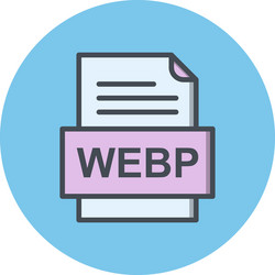 webp file document icon vector image