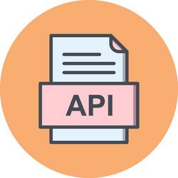 Api file document icon vector