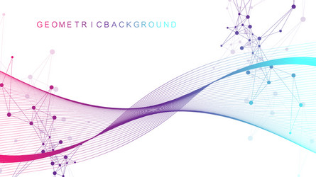 big genomic data visualization dna helix vector image