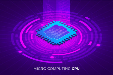 cpu processor computing vector image
