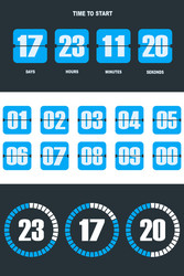 flip countdown clock counter timer vector image