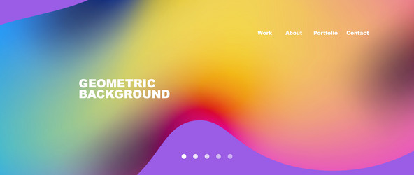 flowing gradient colors and round elements vector image