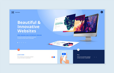 Modern Website Template Concept vector image