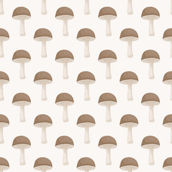 seamless pattern with birch mushroom vector image