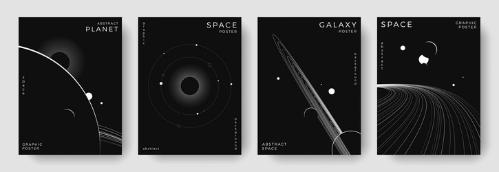 set of abstract space astronomy backgrounds vector image
