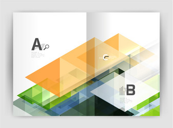 abstract background with color triangles annual vector image