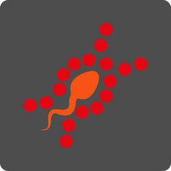 dna replication rounded square button vector image