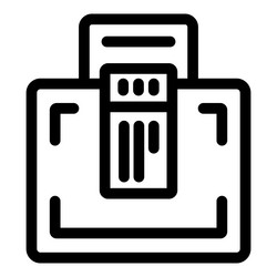 machine analyzing document with graph showing data vector image