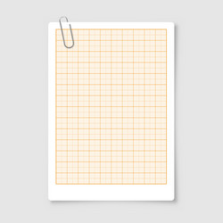 sheet of graph paper with grid millimeter vector image