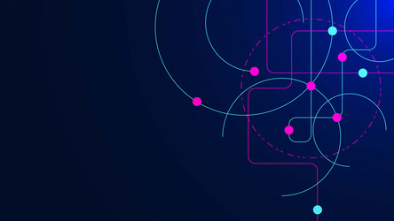 abstract digital connection with connecting dots vector image