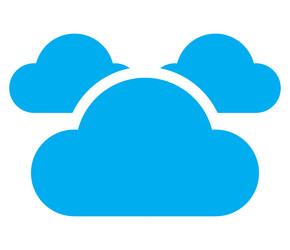 cloud symbol icon shape for computing vector image