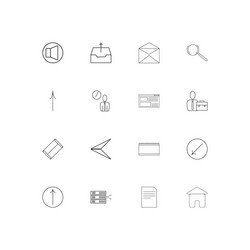 internet of things linear thin icons set outlined vector image