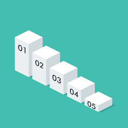 Isometric chart template layout for business vector