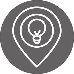 navigation pointer bulb creativity idea block vector image