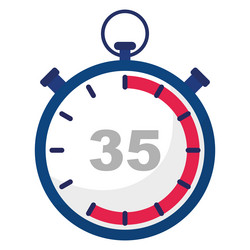 stopwatch countdown icon number thirty five timer vector image