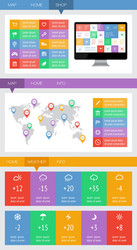 ui infographics and web elements vector image