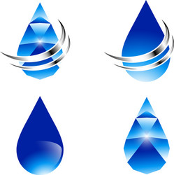 Water drop and leaf Royalty Free Vector Image - VectorStock