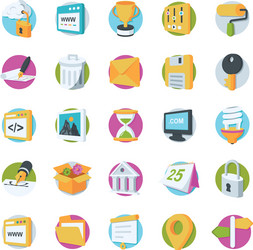 web design and development icons vector image