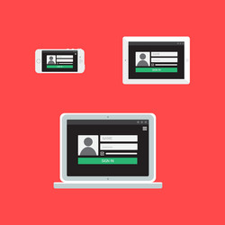 web template of adaptive login form vector image