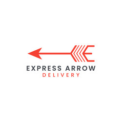 abstract initial letter e with arrow concept vector image