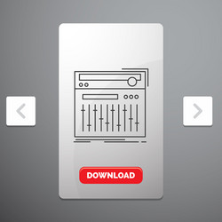 control controller midi studio sound line icon vector image