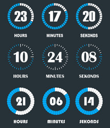 flip countdown clock counter timer vector