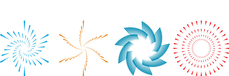 radial concentric circular triangles shape design vector image