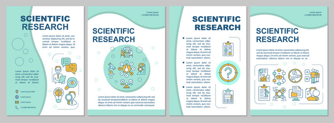 scientific research brochure template vector