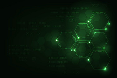 abstract technology hexagonal frame modern vector image